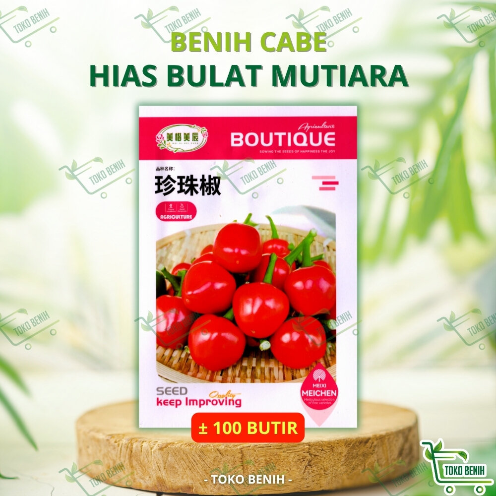 ± 100 BUTIR BENIH IMPORT CABAI / CABE HIAS BULAT MUTIARA KEMASAN PABRIK