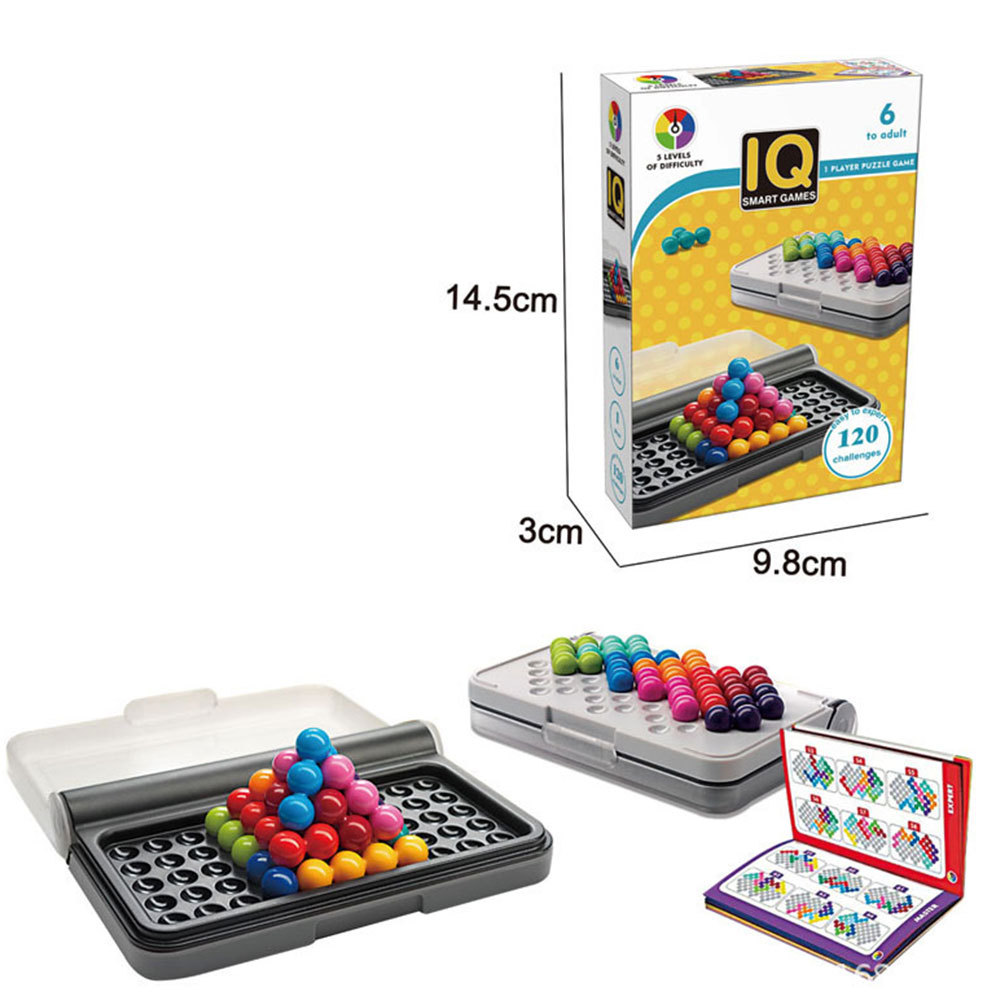 Montessori Toys 120 Challenges Smart IQ Games Puzzler Pro Chain Buckle Puzzle Logic Board Game With 