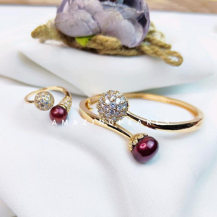 [Co Etalase Ini Bonuzz Anting Mutiara] Bestseller Gelang Mutiara Dan Cincin Sepaket Dapat