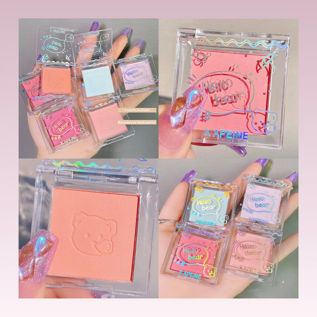 Girl Blush Peach Cream Makeup Cute Blush Palette Contour Eyeshadow Blush Cosmetics Blusher Pigment N