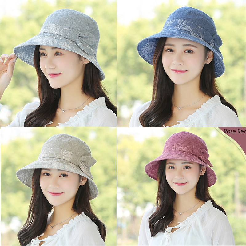 K123 Summer Hat Panama For Women Visor Sun Protection UV Bucket Hat Beach Panama Women Bucket Hat