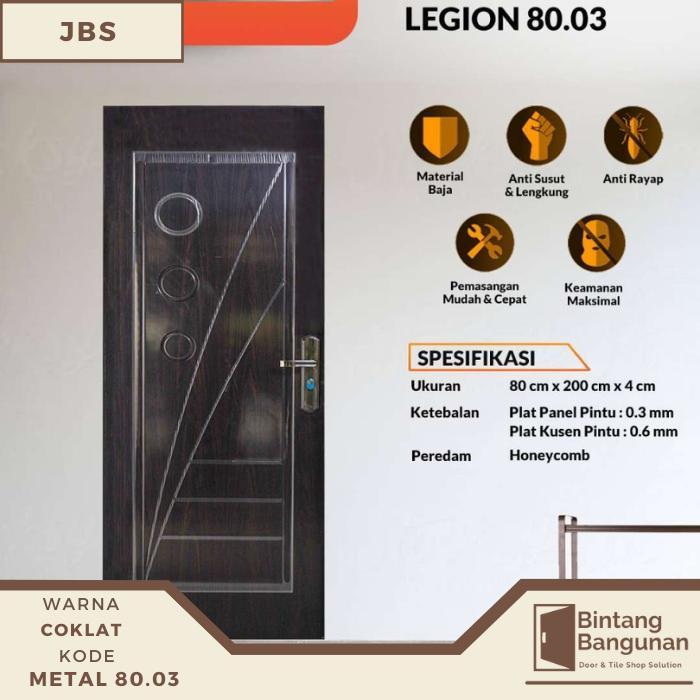 Pintu Rumah Pintu Kamar Baja Fortress LEGION 80.03 - 80x200