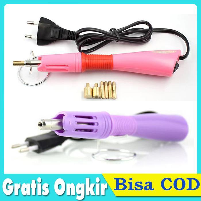 Solder Payet Hotfix Applicator DIY Alat Pasang Mote Diamond Kristal Tempel Baju Warna Hitam