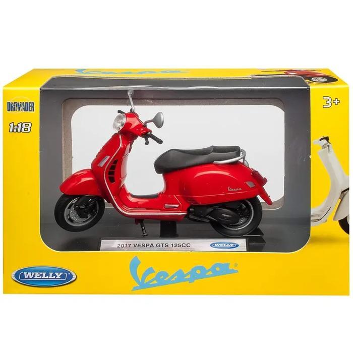 Welly Vespa Gts 125Cc 2017 Diecast Motor Skala 1/18