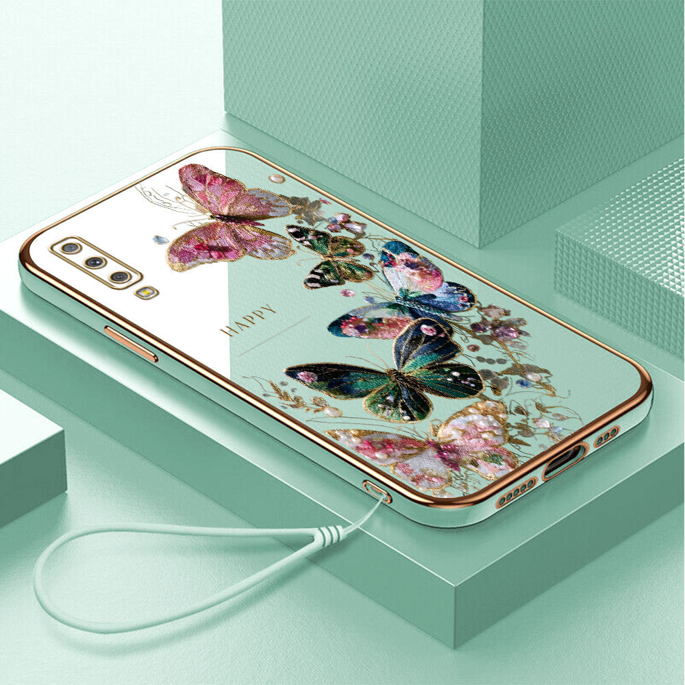 Casing Hp Untuk Compitable With Samsung Galaxy A7 2018 A750 Lokal Stock Lanyard Gratis Phone Case So