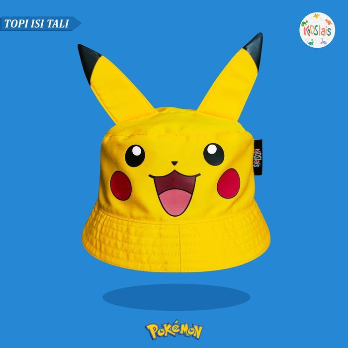 Promo Topi Anak Laki Laki Perempuan Bucket Hat Anak Motif Pokemon Pikachu Original