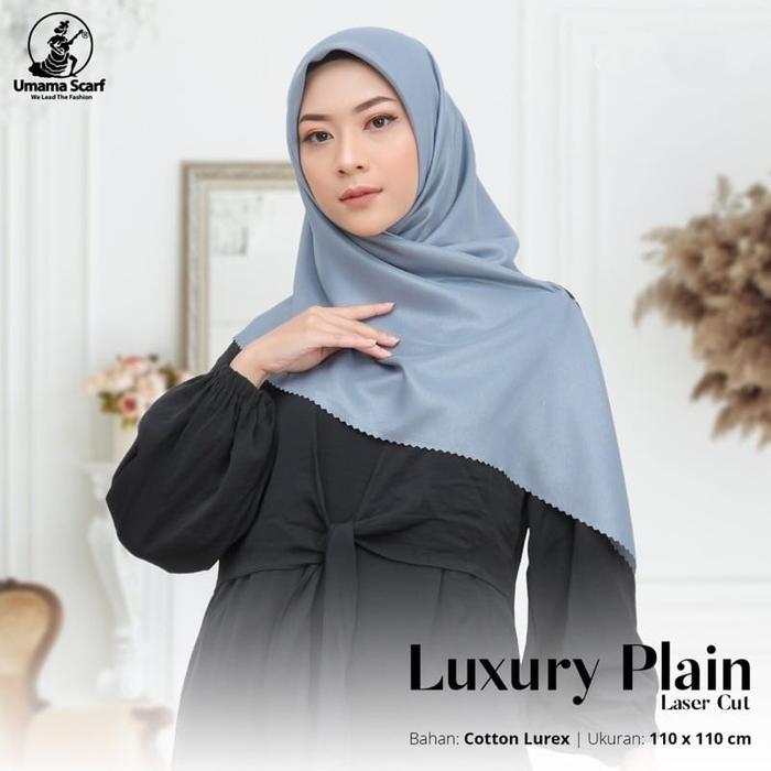 Kerudung Jilbab Segiempat Umama Luxury - Jilbab Umama Luxury Plain