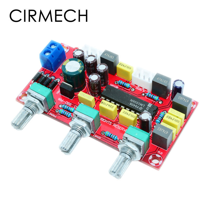Cirmech Lm1036 Op-Amp Hifi Amplifier Preamplifier Volume Tone Eq Control Board Diy Kit And Finished