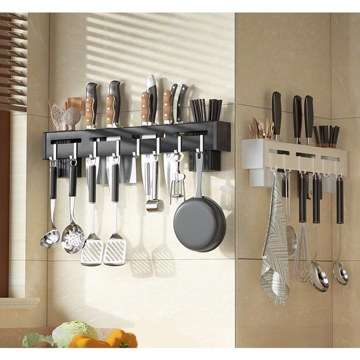 81tq- ZenRak Gantung Dinding Dapur Pisau Stainless Steel
