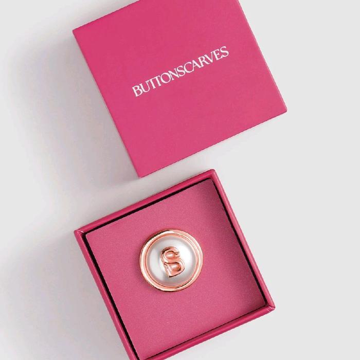 ASLI Buttonscarves Petite Round Pearl Brooch READY STOCK