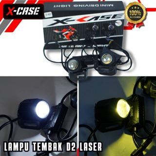 X-Case Lampu Tembak Sorot Laser Plus Bracket Lampu Tembak Sorot Kabut Motor Mobil Universal