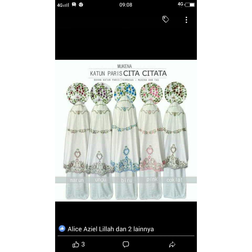 Mukena sutra Velvet cita citata