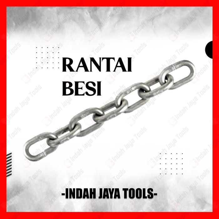 New RANTAI BESI METERAN 6 MM 1/4 Inch Gembok Motor Portal Pagar Galvanis