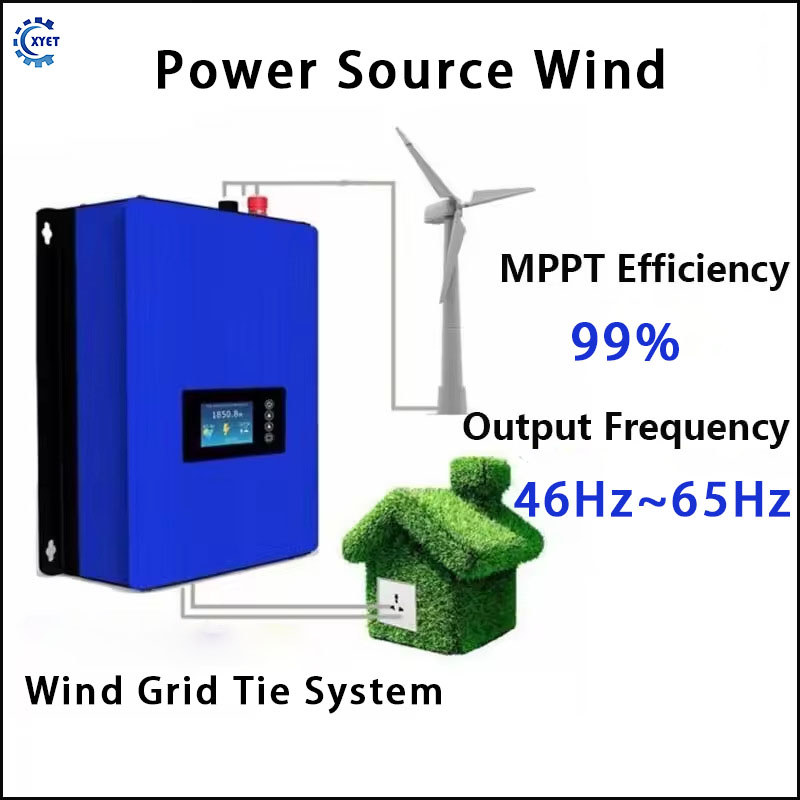 MPPT 10KW 20KW Grid Tie Inverter with WIFI Option for Wind Turbine With Power Limiter DC 22-90V to