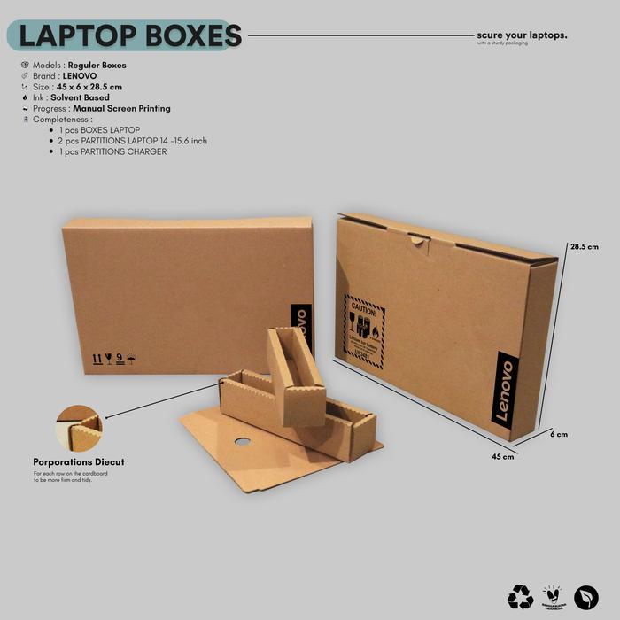 4lcj- Kardus Dus Box Kotak Tempat Laptop Lenovo