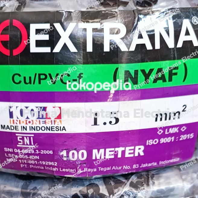 Kabel Nyaf 1,5 Mm Extrana Kabel Extrana Serabut 1.5 Mm 100 Meter