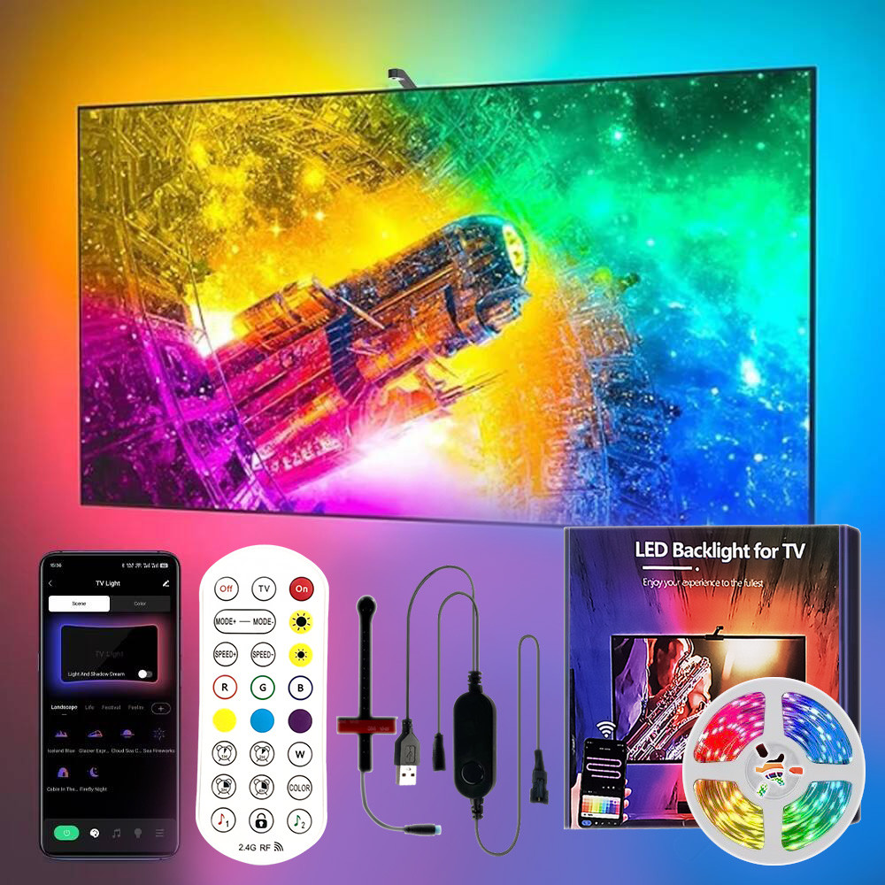 Led Backlight Tv Ambient Light Tv Sensor Color Synchronization Rgbic Usb 5V Smart Tv Ambilight Strip