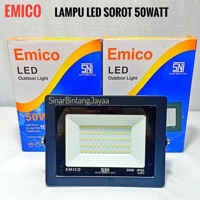 Terlaris EMICO Lampu Sorot LED 50 Watt Lampu Tembak LED 50 W EMICO Putih SALE