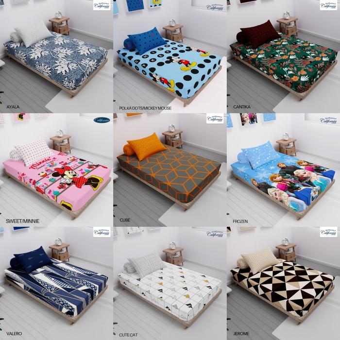 California - Sprei FITTED Single 90 (90x200) Terlaris pilihan