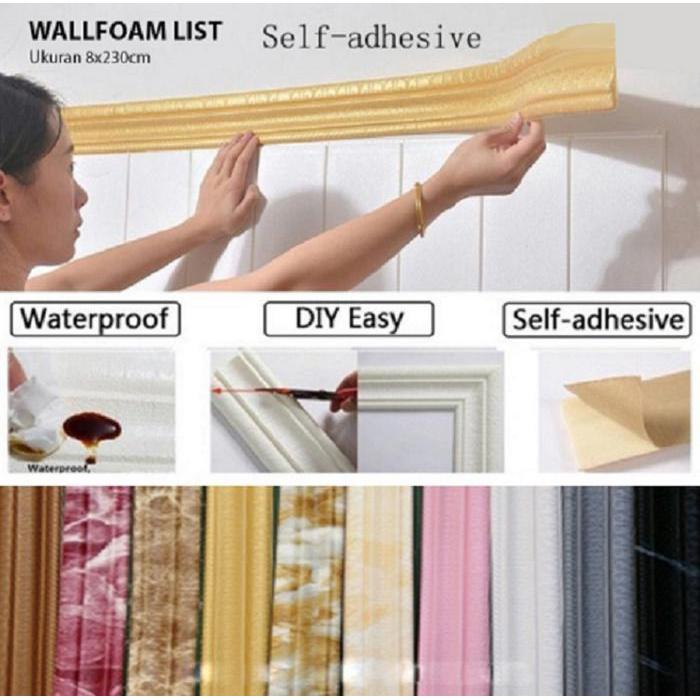 [Banting Harga] Kirei Gallery - Wall Border List / List Plafon Foam 3D /Walpaper List Foam Stiker