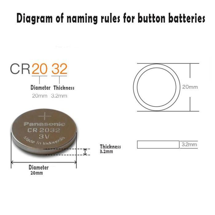 PANASONIC CR2032 CR 2032 CR-2032 Baterai Kancing 3V