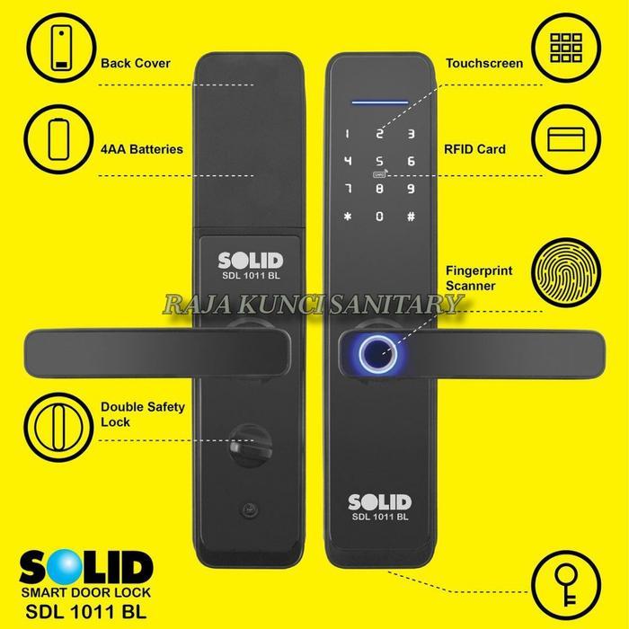 SOLID Smart Door Lock SDL 1011 BL/Smart Lock Solid/Kunci Digital Solid