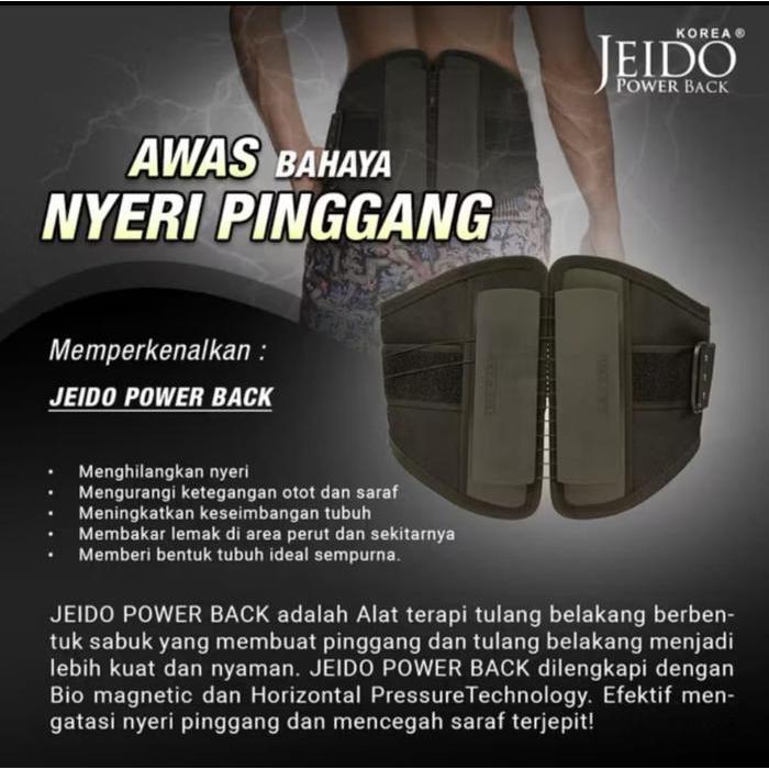 h5sb- Korset Jeido Power Back Terapi Pinggang Dengan Bio Magnetic Dan Horizontal Pressure