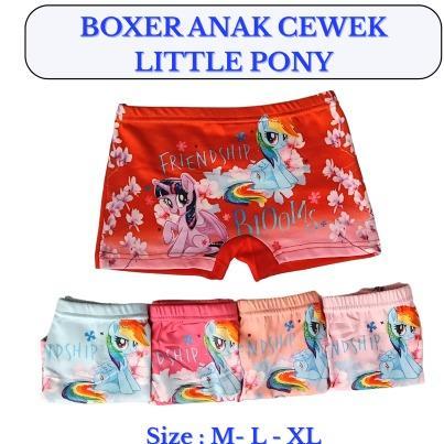(NYAMAN) MMN CD CELANA DALAM BOXER ANAK PEREMPUAN CEWEK KARAKTER LITTLE PONY UMUR 2-10 TAHUN IMPORT
