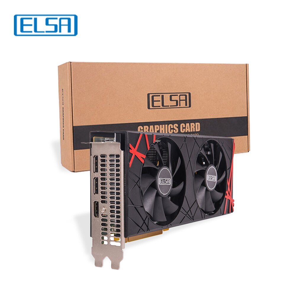 ELSA AMD Radeon RX 580 8GB GDDR5 2048SP 256bit Black GPU For Desk Computer Gaming And Office Graphic