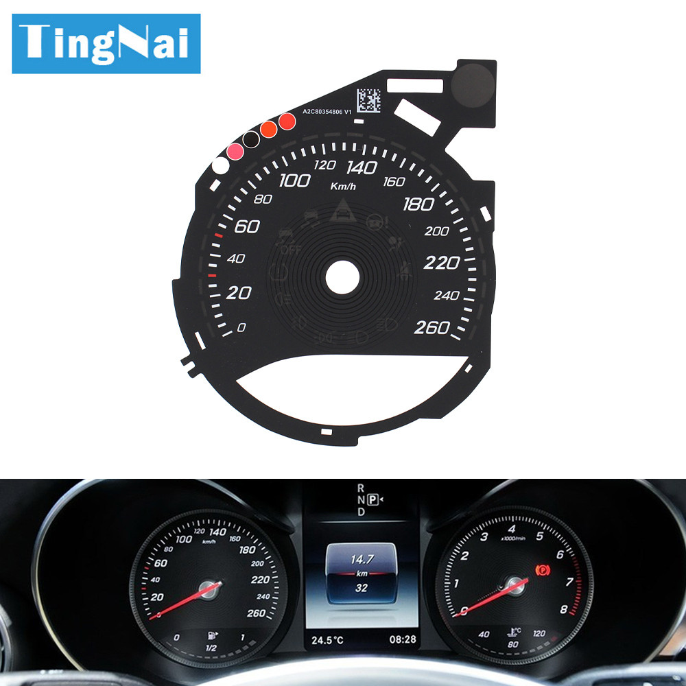 NEW Car Front Dashboard Speedometer Kilometer Sticker For Mercedes BENZ GLC C Class W253 W205 C200 C