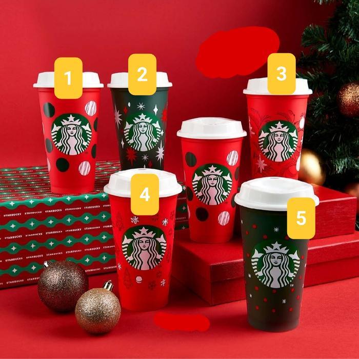 Reusable Starbucks cup holiday christmas 2022