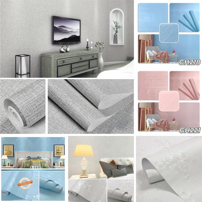 PAKET 5 ROLL wallpaper dinding Kamar wallpaper dinding aesthetic cewek 45cm X 7.5M