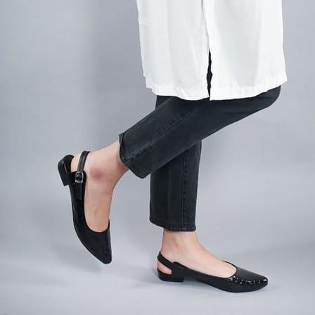 [Voucher] Sepatu Heels wanita Heaves Lucca Black