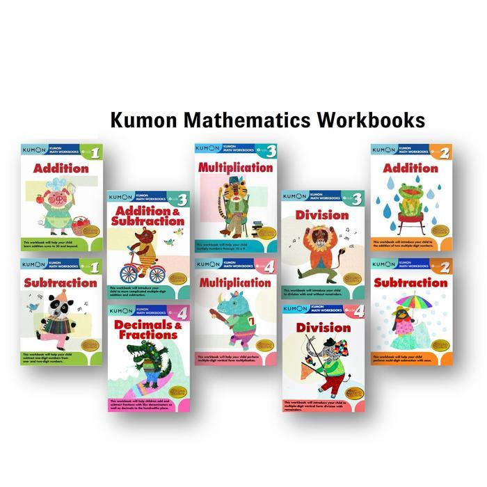 Kumon Math Workbooks Mathematics Reading Writing Buku Latihan Soal SD Promo Premium