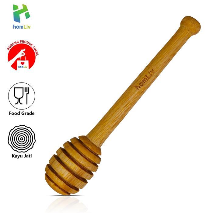 Sale Homliv Sendok Madu Emory M Kayu Jati Foodgrade Wooden Honey Dipper