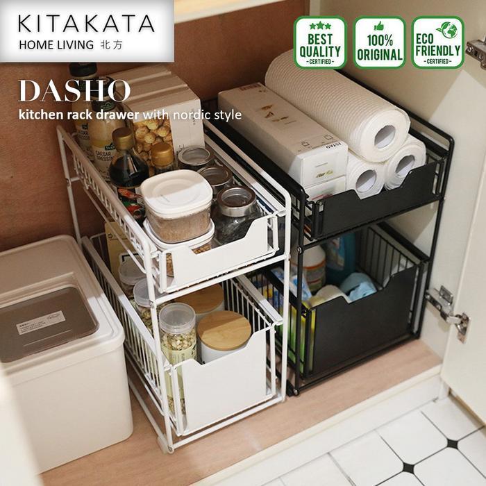 IFY (IMPORT) KITAKATA RAK DAPUR SERBAGUNA NORDIC STYLE LEMARI LACI GESER KERANJANG TERMURAH TERLARIS