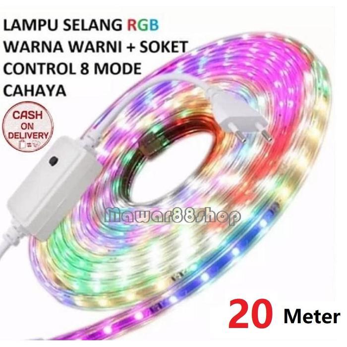 promo natal LAMPU LED STRIP LED 20 METER RGB / lampu natal selang