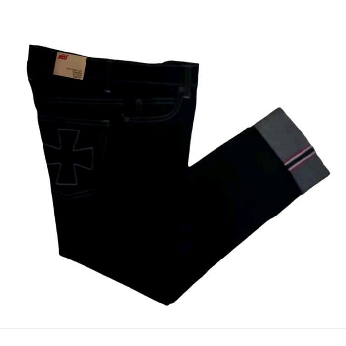 hez3- Celana Selvedge Blaack 14 Oz ( Nos Id ) Denim Panjang Pria Nyaman Hitam