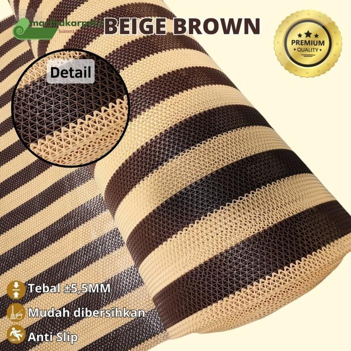 Karpet PVC Kamar Mandi 100cm x 120cm, S Mat, keset kamar mandi, Karpet Jaring Tebal (LEBAR 1,2m)