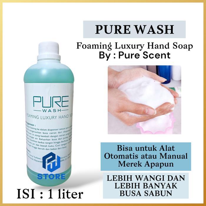 BERKUALITAS Sabun Cuci Tangan Hand Soap Foam CALMIC PURE WASH Lebih Harum Berbusa 1 Liter ORIGINAL