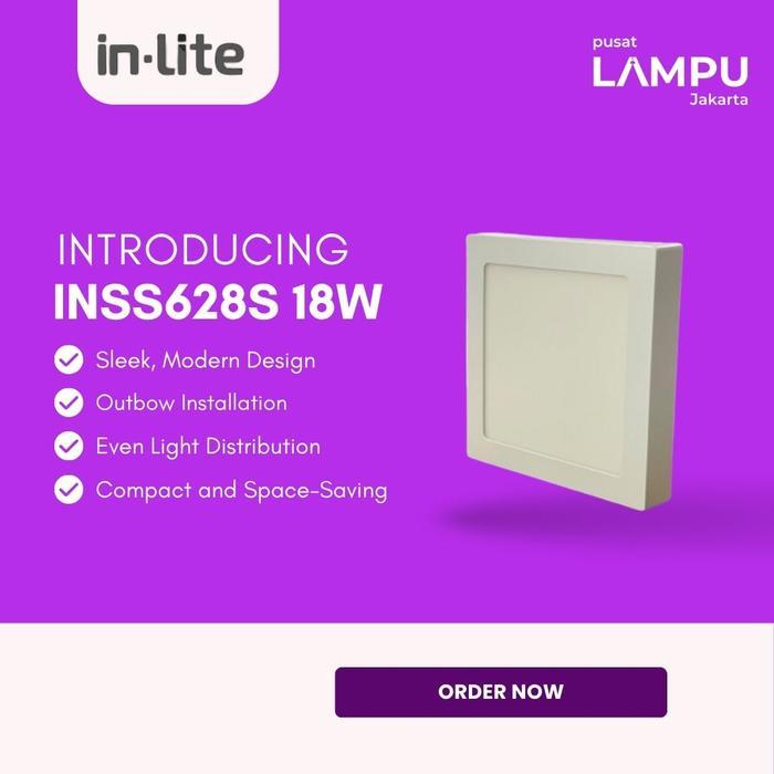 Inlite Led Panel Outbow Kotak 18Watt Led 220V 220Volt 18W Square Ob
