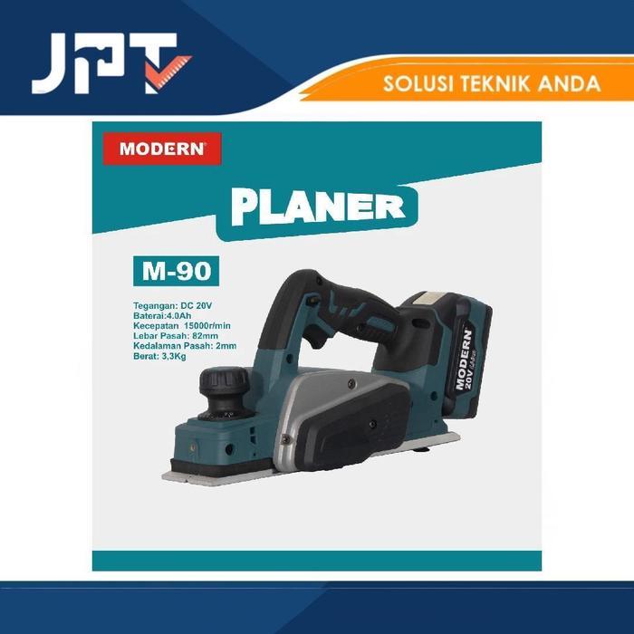 MODERN M-90 Mesin Planner Cordless 20V Serut Kayu Planer Baterai M90