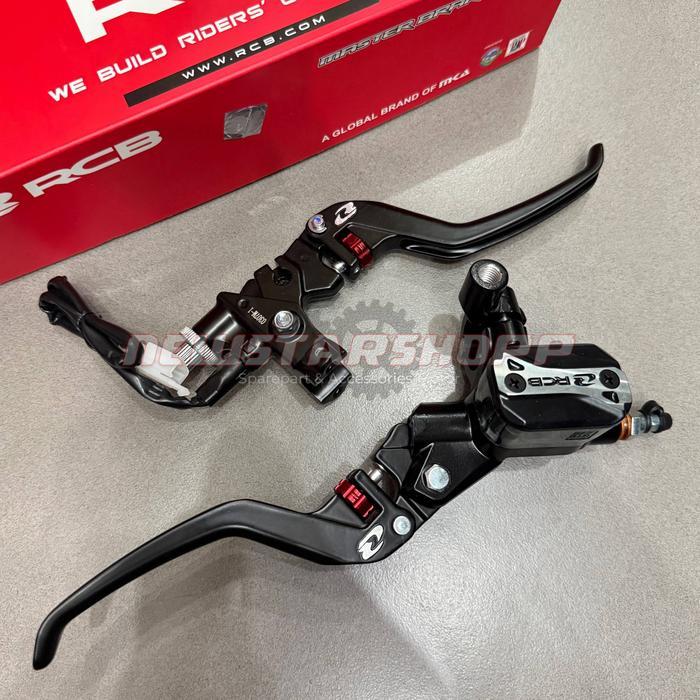 PAKETAN MASTER REM RCB E3+ PLUS 14MM SET KANAN KIRI + SWITCH REM VARIO 110 125 150 160 BEAT KARBU FI