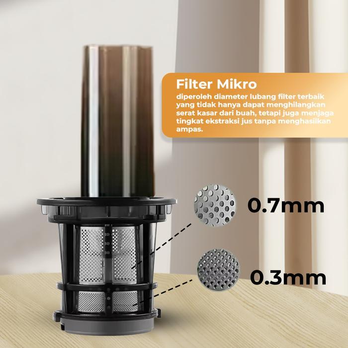 Slow Juicer Elektrik Alat Pemeras Jeruk Listrik Stainless Bergaransi