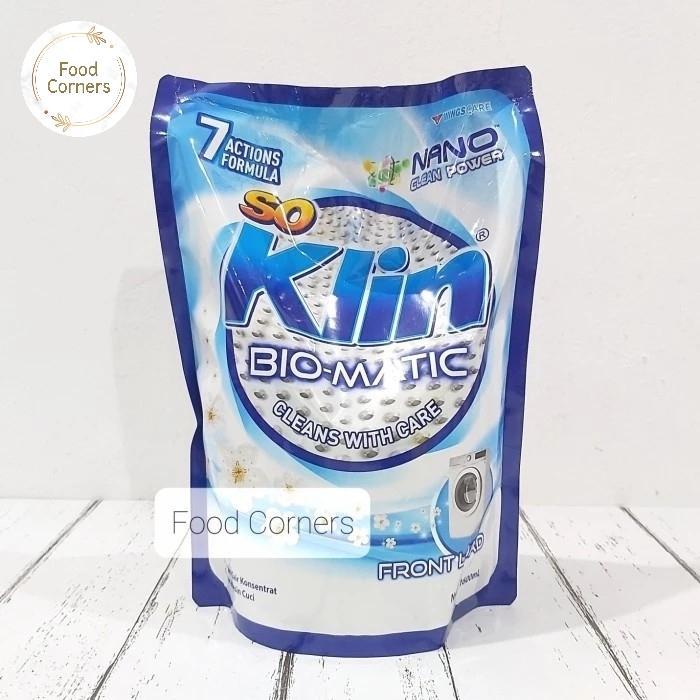Top So Klin LIQUID Bio Matic Front Load Bukaan Depan 1600ml