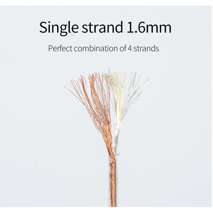 adra- Xinhs Single Crystal Copper Earphone Iem Upgrade Cable Kabel Ivipq