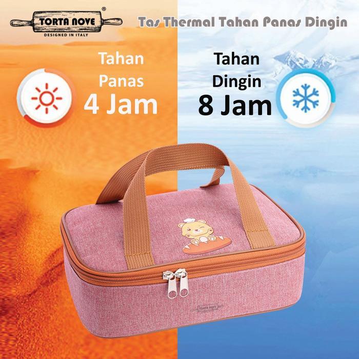 Tas Bekal Makanan Persegi Panjang Jumbo Tas Kotak Makan Anak Tahan Panas Dingin Lunch Box Bag