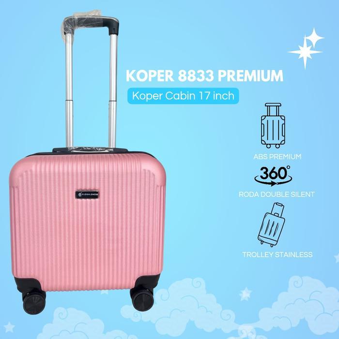 Koper Kabin 8833 Koper 17 Inch Koper Travelling Koper ABS Hardcase Kunci Kombinasi