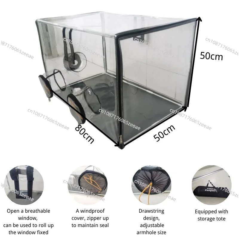 Mushroom Monotub Grow Tent Kit Greenhouse Laminar Flow Hood Grow Box Mushroom Growing Bag Still Air