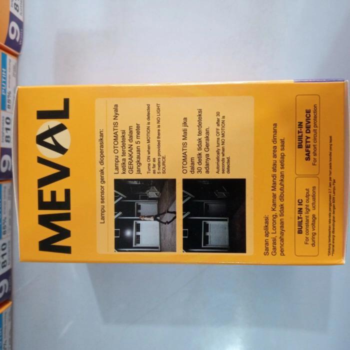 Motion Sensor Meval 9 Watt/Lampu Led Sensor Gerak Meval 9 Watt